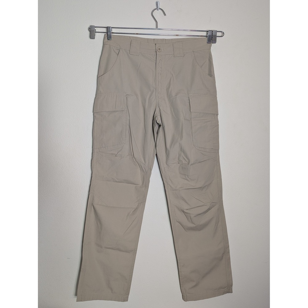 Under Armour Mens Tan Ripstop Tactical Cargo Pants Khaki Straight Leg